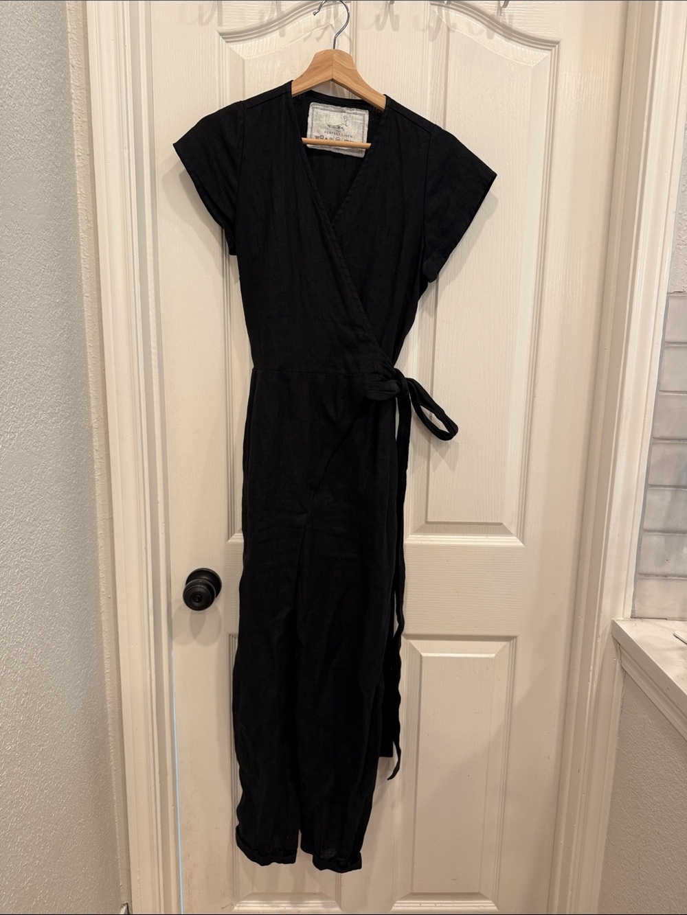 Notperfectlinen wrap top jumpsuit